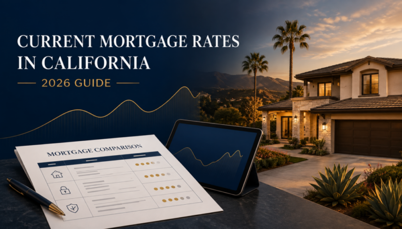California homebuyer reviewing current 2026 mortgage-rate trends and home loan options