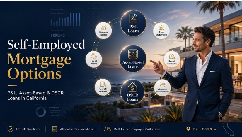 Mortgage Options for Self-Employed Californians – P&L, Asset-Based, and DSCR Loans
