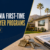 California first-time home buyer programs 2026 guide featuring a California home, house keys and a home buyer plan.