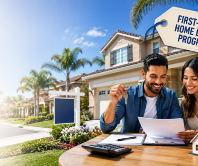 First-time home buyers reviewing Anaheim down payment assistance and mortgage options in 2026