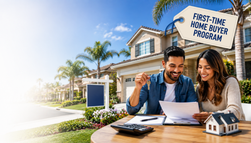 First-time home buyers reviewing Anaheim down payment assistance and mortgage options in 2026