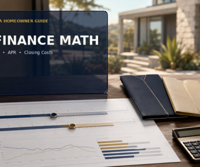 : California homeowner reviewing mortgage refinance closing costs, monthly savings and break-even timeline