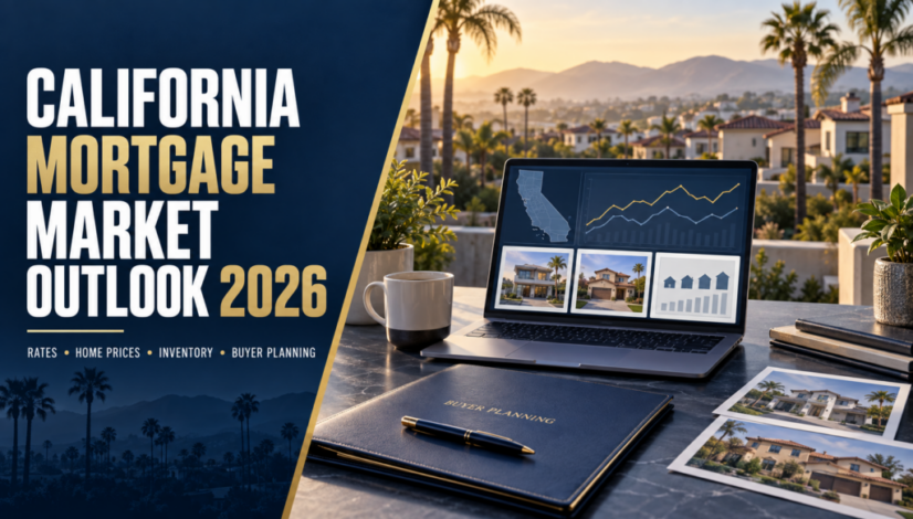 California mortgage market outlook showing rate trends, home prices, inventory and buyer planning for 2026