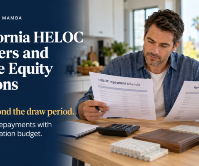 Homeowner comparing a HELOC repayment schedule with a renovation budget