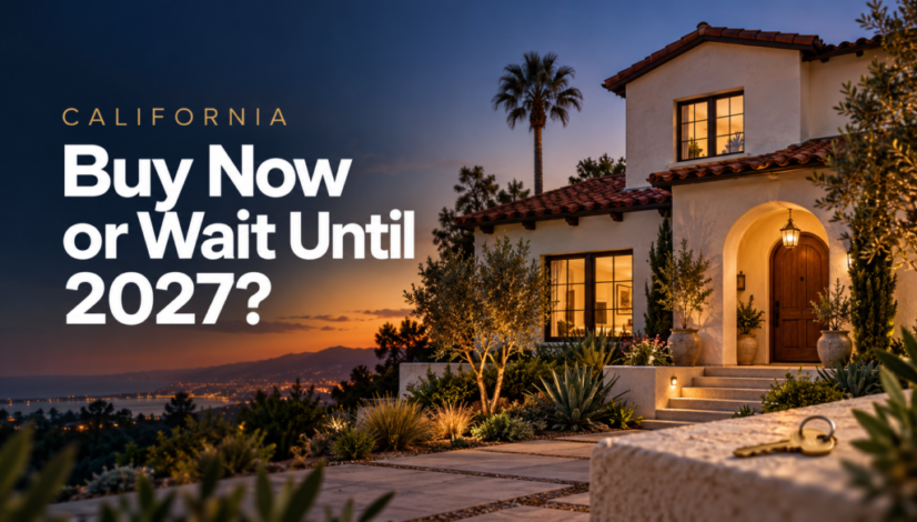 California homebuyers reviewing a home listing and household budget at a kitchen table