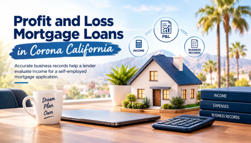Self-employed business owner and accountant reviewing a profit and loss statement for a home loan